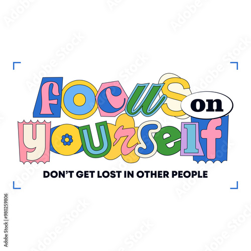 ransom note illustration of love yourself t shirt design, vector graphic, typographic poster or tshirts street wear and Urban style