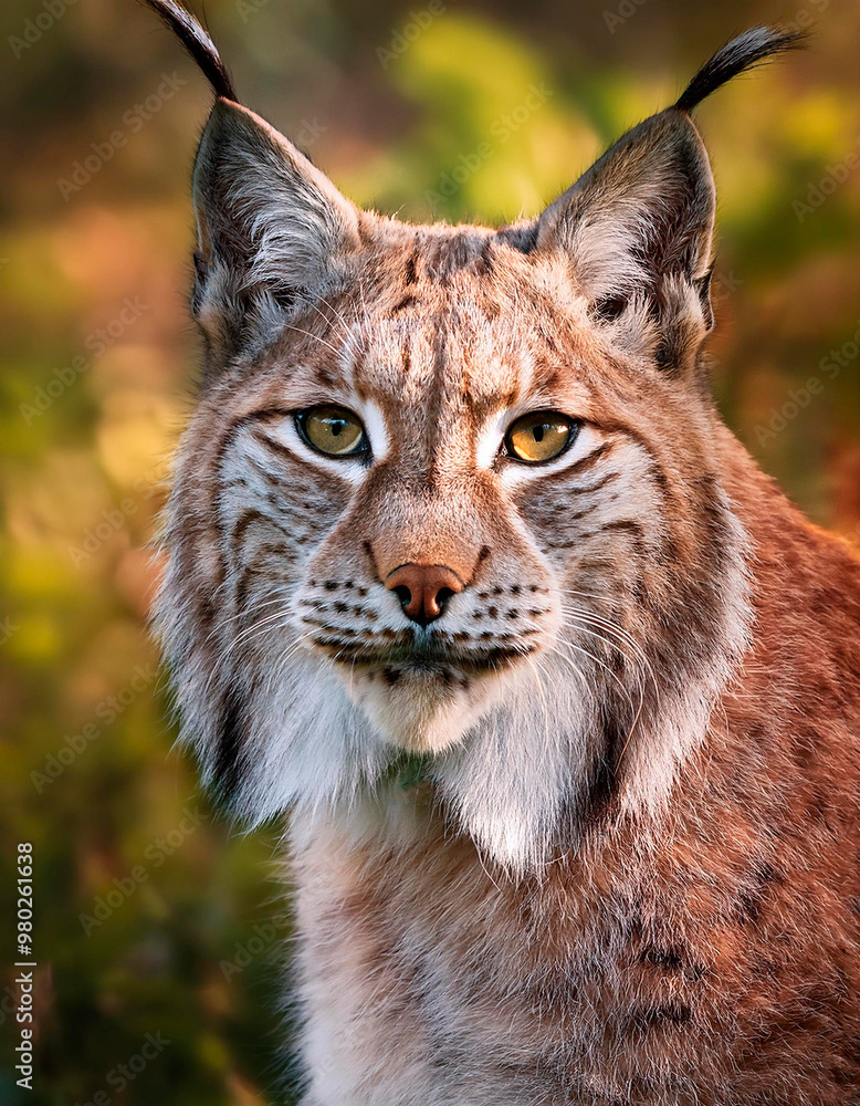Bonito lince grande, de color rojo y gris.