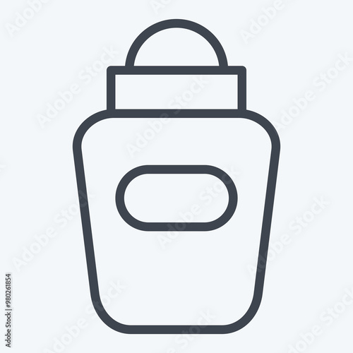 Icon Deodorant. related to Hygiene symbol. line style. simple design illustration
