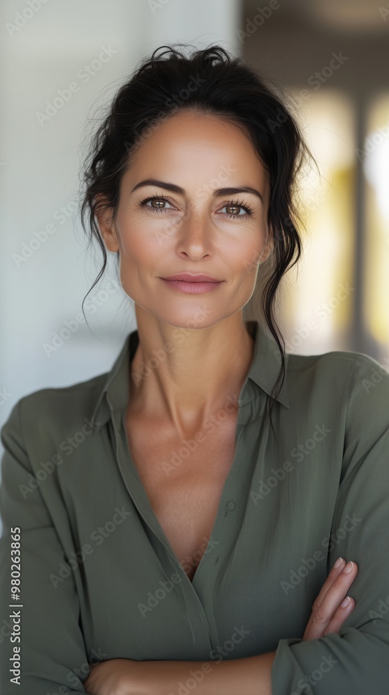Confident professional woman in business attire for corporate use Confident professional woman in business attire for corporate use