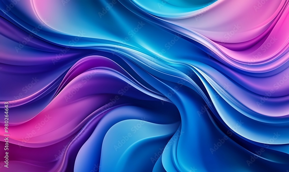 Abstract blue and pink, purple wavy background with fluid design Abstract blue and pink, purple wavy background with fluid design