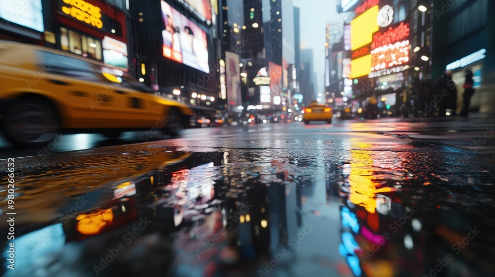 Fototapeta premium Futuristic cityscape at night with vibrant holographic displays for digital art