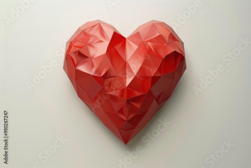 Wallpaper Mural Heart-shaped geometric pattern creating a symmetrical design of love Torontodigital.ca