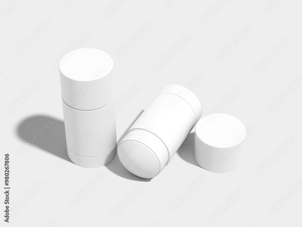 3D White Blank Deodorant Stick Mockup 3D White Blank Deodorant Stick Mockup