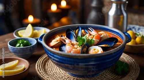 SOPA FOSFORERA DE MARISCOS. MAR CARIBE