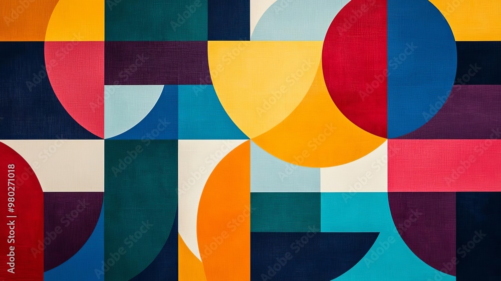 A vibrant abstract composition featuring bold shapes and colors, perfect for modern decor and creative projects. A vibrant abstract composition featuring bold shapes and colors, perfect for modern decor and creative projects.