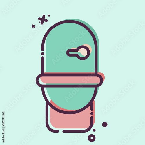 Icon Toilet. related to Hygiene symbol. MBE style. simple design illustration