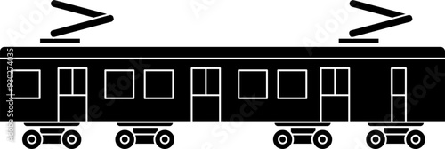 Subway train illustration vector
