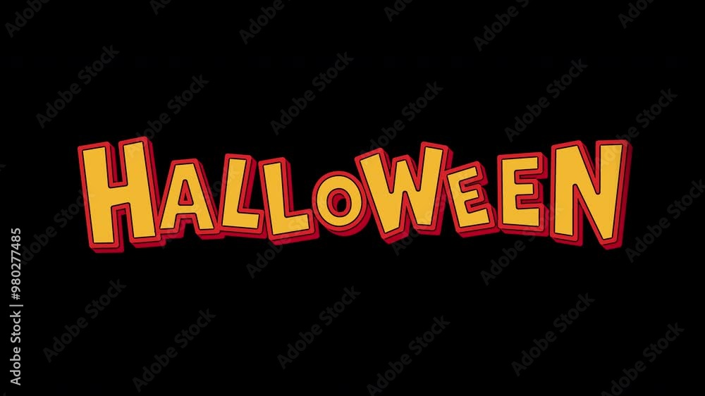 お化けと「HALLOWEEN」の文字のマンガ風 アニメーション動画(アルファチャンネル付) お化けと「HALLOWEEN」の文字のマンガ風 アニメーション動画(アルファチャンネル付)