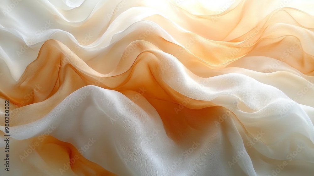 Obraz premium Soft Silk Fabric with Wavy Patterns Generative AI