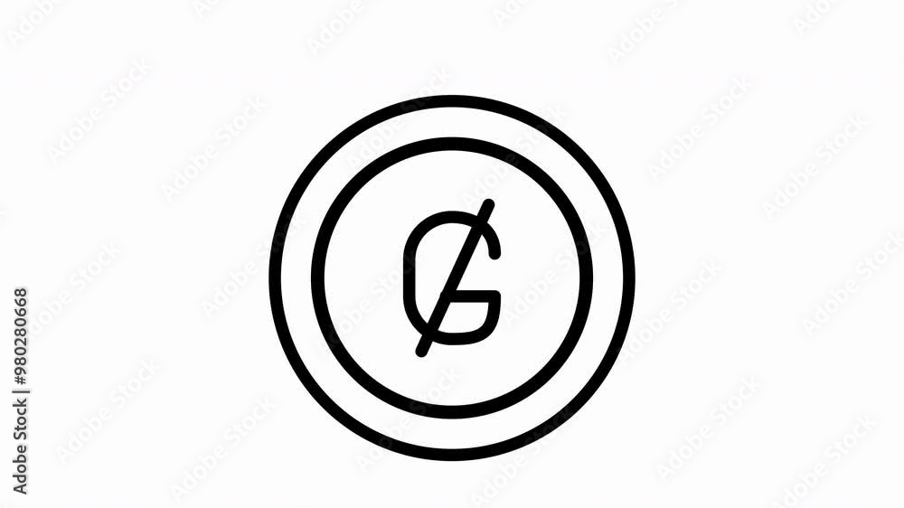 Animated, gold coin featuring guarani coin, Paraguay money symbol, Paraguay, ideal for financial concepts, currency exchange, current money, economics, investment, banking, savings and investment conc Animated, gold coin featuring guarani coin, Paraguay money symbol, Paraguay, ideal for financial concepts, currency exchange, current money, economics, investment, banking, savings and investment conc