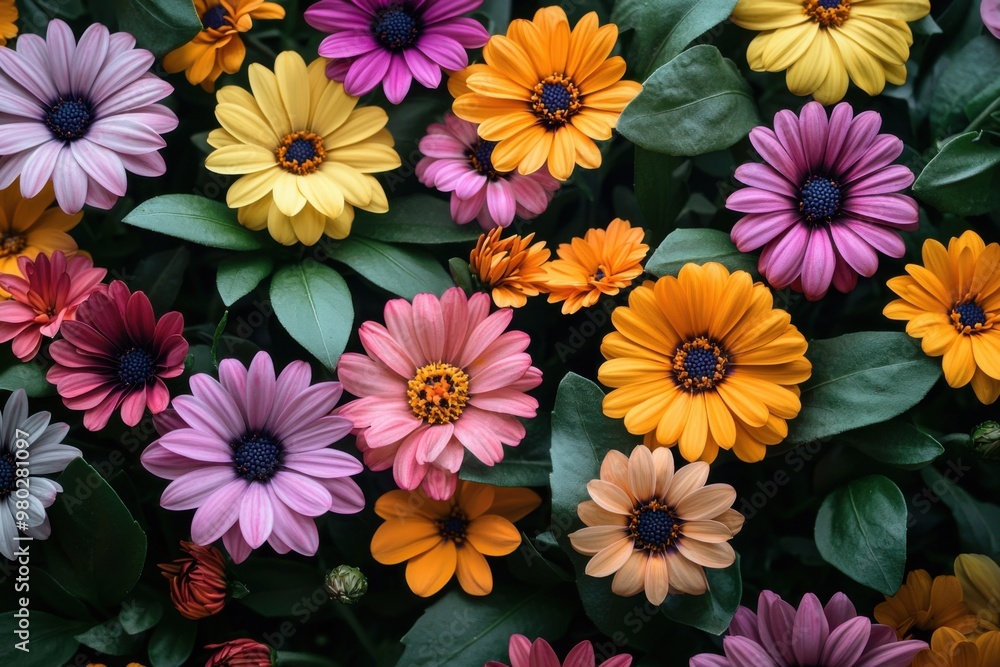 Fototapeta premium Colorful Flowers in Bloom.