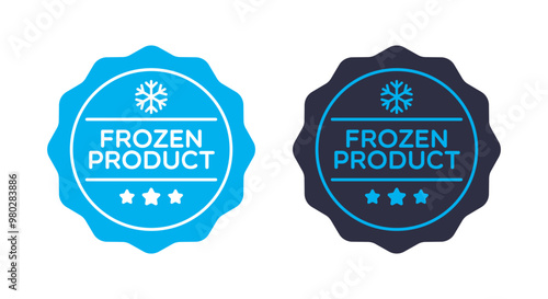 Vector Frozen Product Badge Label