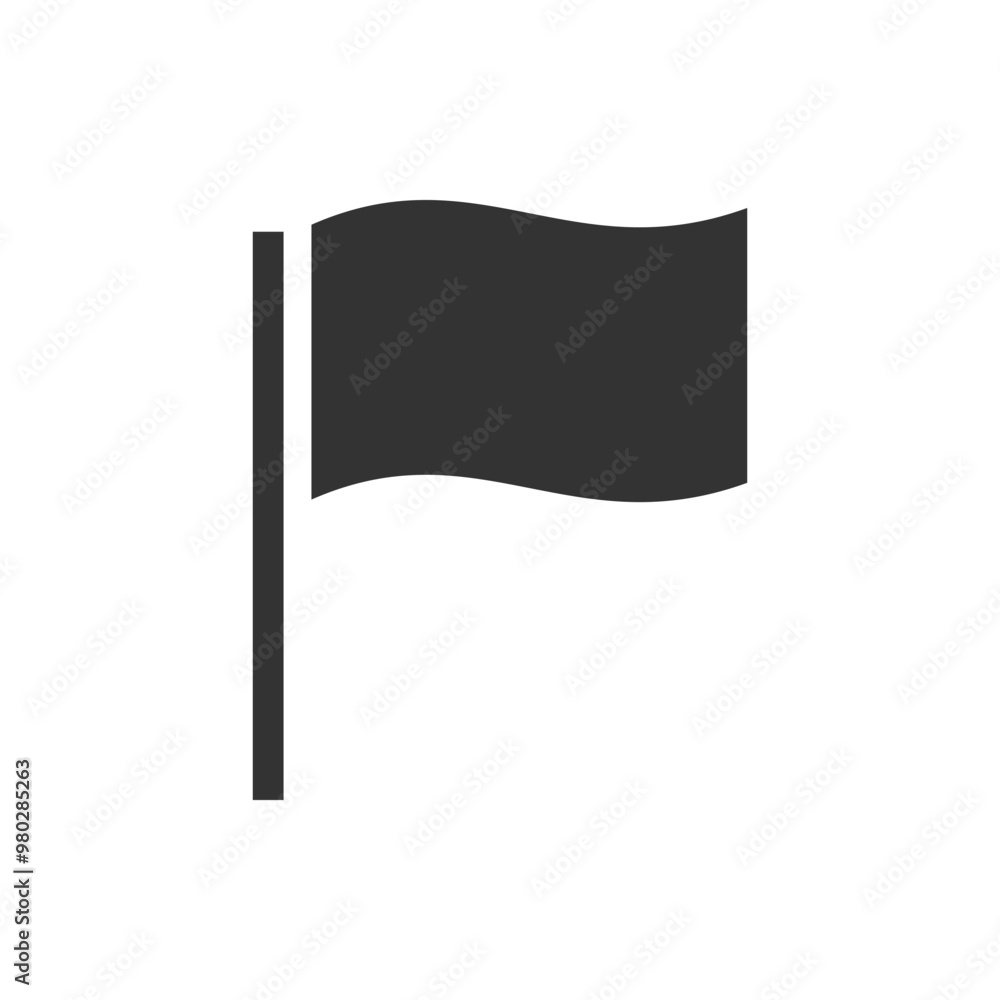 Black Flag Silhouette on White Background.Minimalistic black flag icon against a white background. Ideal for apps, web design, and graphics representing navigation, location, or events. Black Flag Silhouette on White Background.Minimalistic black flag icon against a white background. Ideal for apps, web design, and graphics representing navigation, location, or events.