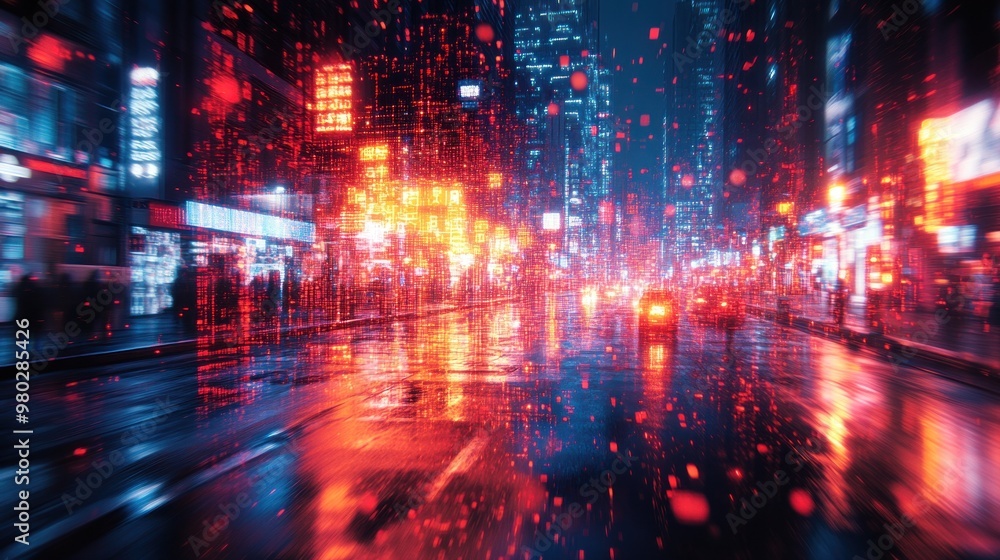 Fototapeta premium Cyberpunk Cityscape