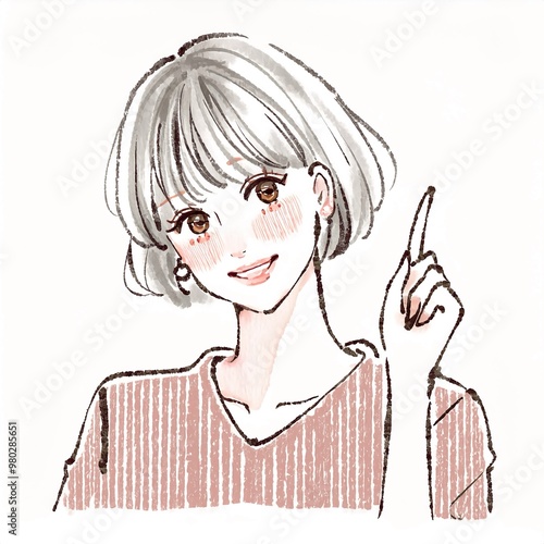 女性・女の子のイラスト素材　 photo