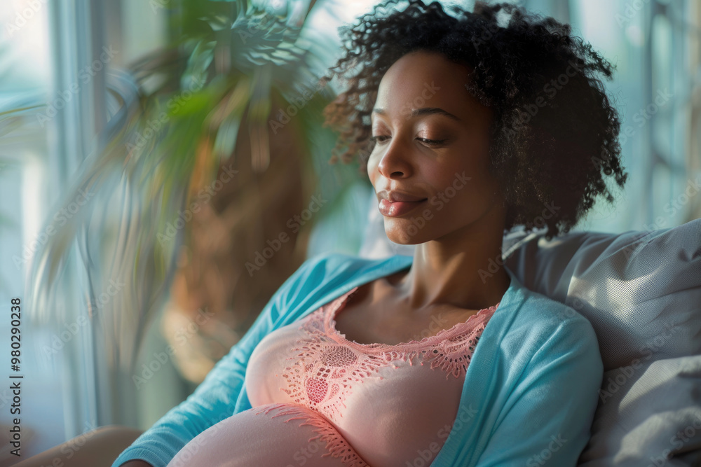 A pregnant young woman A pregnant young woman
