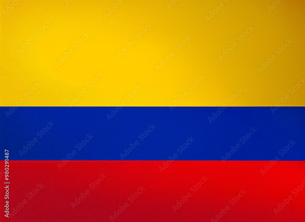 Fototapeta premium Bander de Colombia con textura