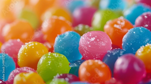Colorful candy balls in a delightful mix of flavors and colors. Sweet treats bring fun and joy to every celebration.