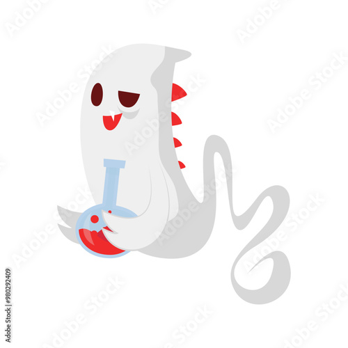 Ghost holds poison illustration