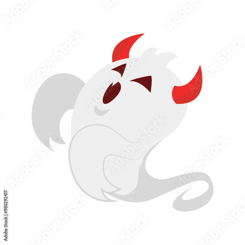 Ghost scream illustration