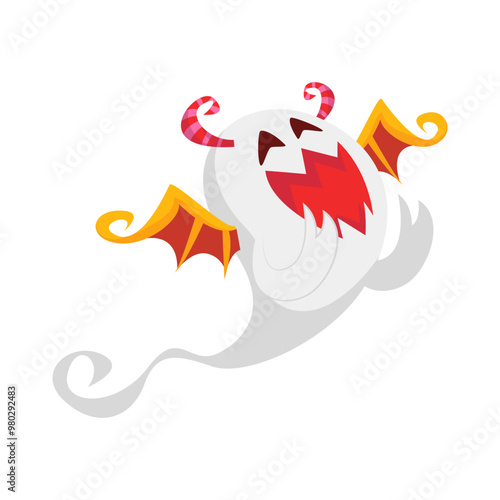 Ghosts have horns illustration