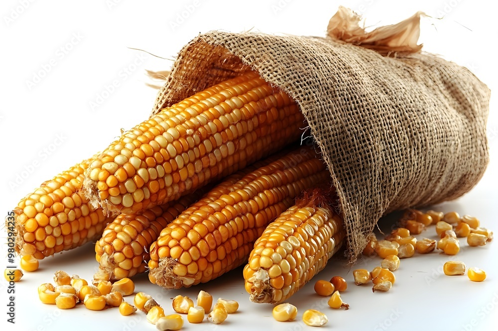 a bag of corn on the cob
a bag of corn on the cob