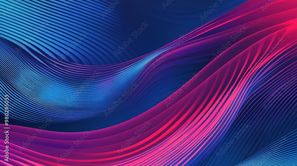 Abstract Blue and Red Waves Abstract Blue and Red Waves