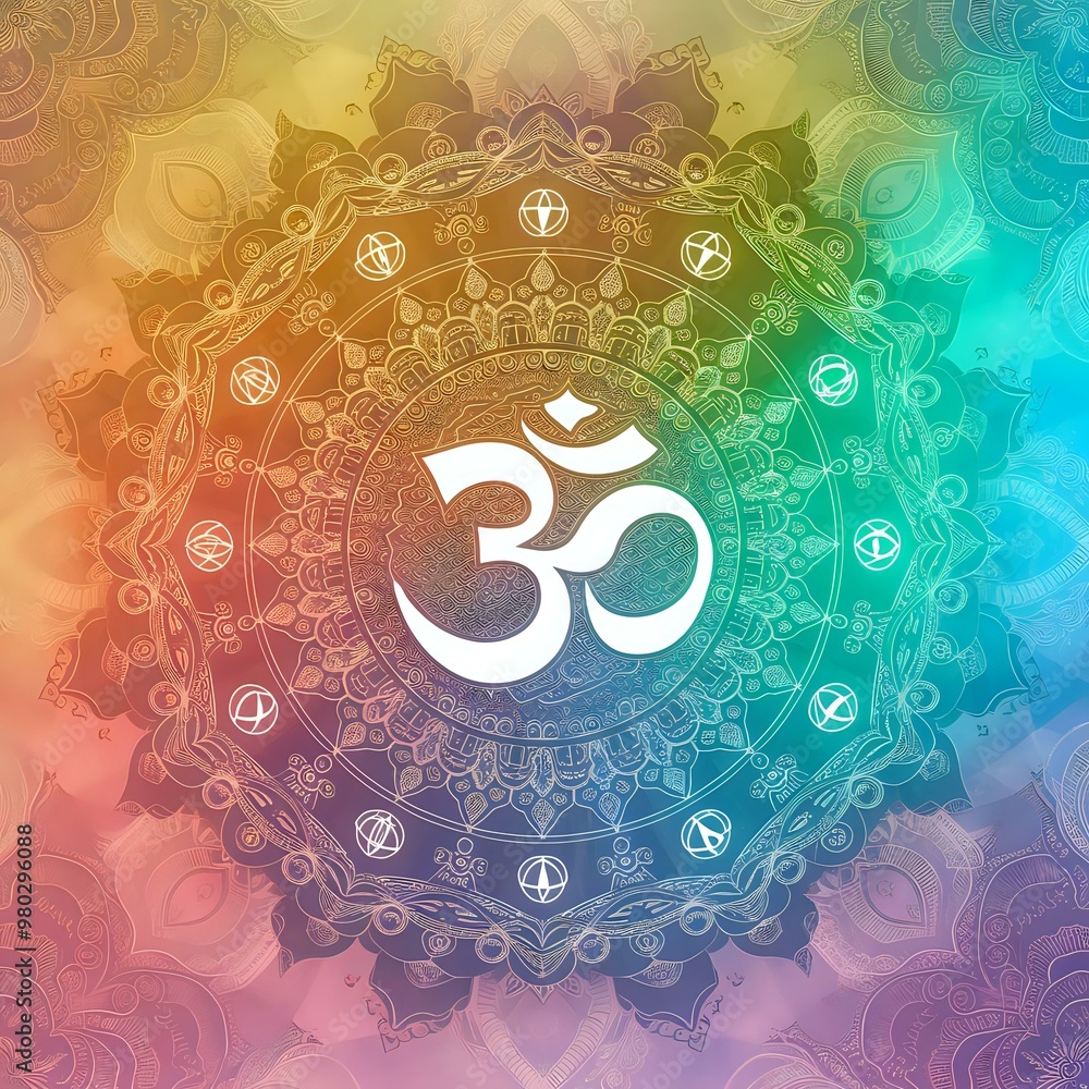 Obraz premium Vibrant Om Mandala