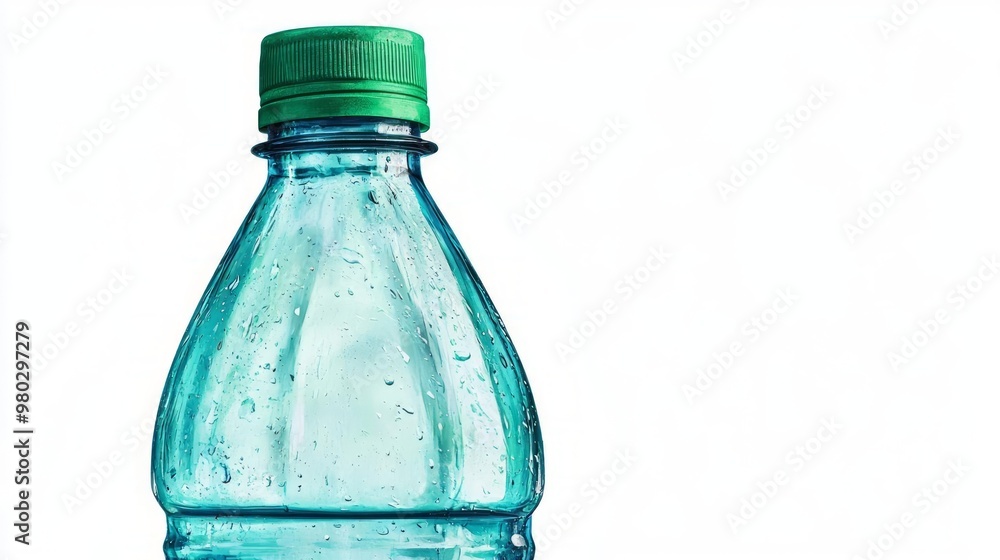 A closeup of a bottle illustration, isolated on white background A closeup of a bottle illustration, isolated on white background