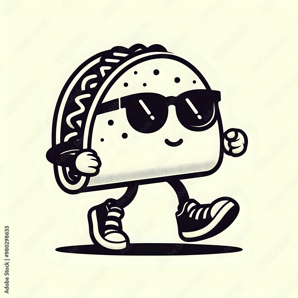 Strutting retro mascot with Attitude Strutting retro mascot with Attitude