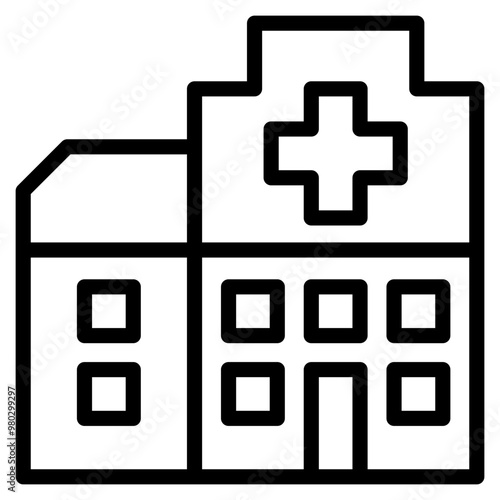 Hospital icon vector illustration concept medical symbol