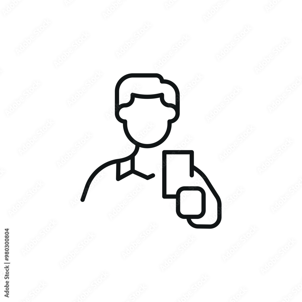 Referee with card icon. Simple referee with card icon for social media, app, and web design. Vector illustration Referee with card icon. Simple referee with card icon for social media, app, and web design. Vector illustration