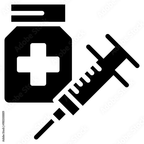 Vaccination icon vector illustration concept medical symbol