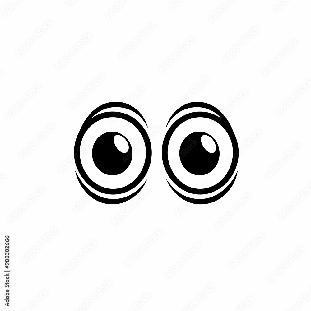 This design features a minimalist black line drawing of eyes, offering a straightforward representation suitable for diverse creative projects and visual communication This design features a minimalist black line drawing of eyes, offering a straightforward representation suitable for diverse creative projects and visual communication