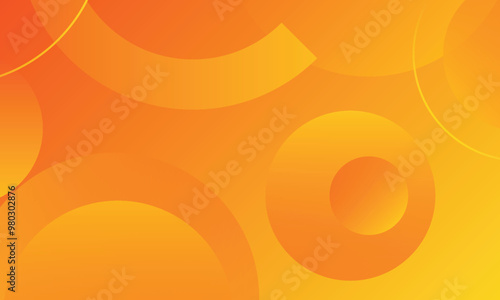 Abstract orange background with circles. Amazing Vector Illutration