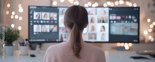Engaging Beauty Vlogger: Makeup Tutorial with Live Viewer Interaction Pop-ups