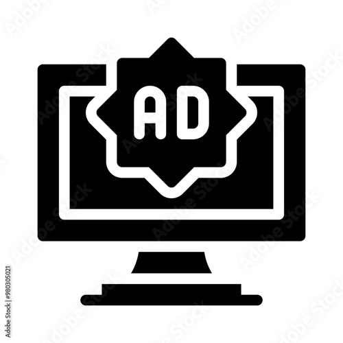 social media glyph icon