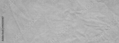 Gray cotton fabric texture background, Wrinkle surface textile, wallpaper, banner