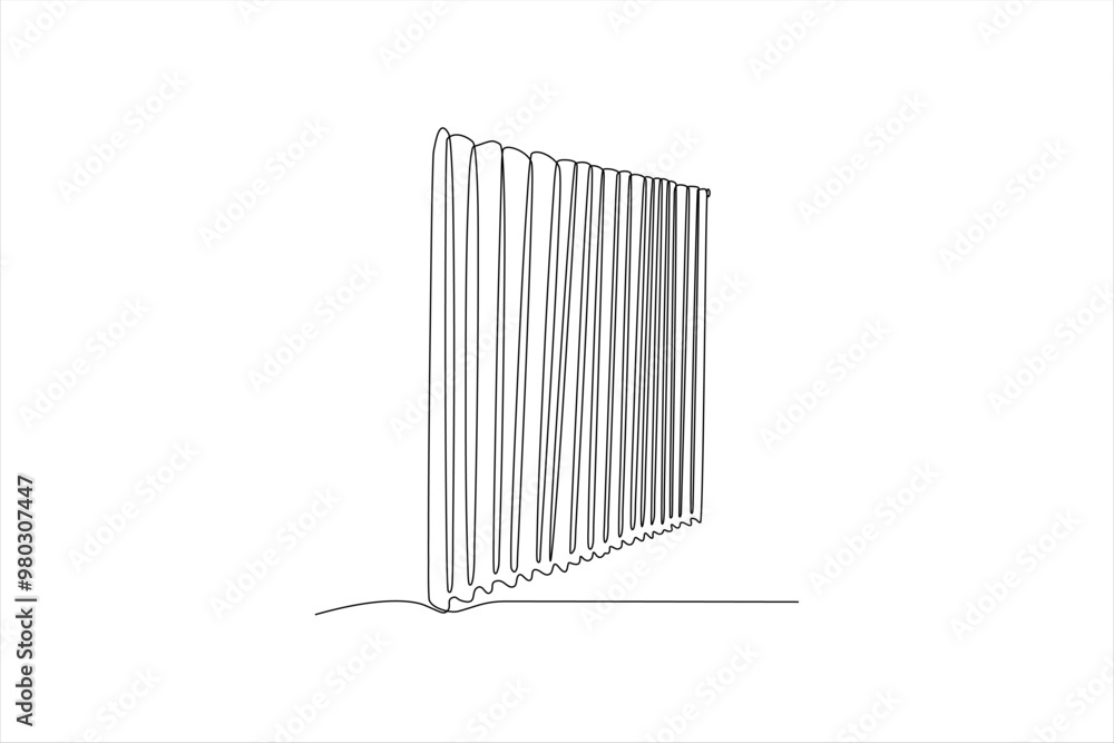 curtain continuous line vector illustration curtain continuous line vector illustration