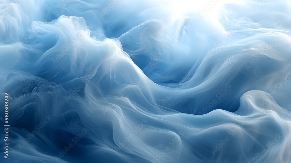 Fototapeta premium Soft swirling smoke in gray forming intricate abstract patterns