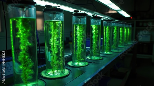 A bioengineering project creating biofuels from genetically modified algae photo