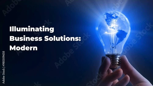 High-quality visual representation of innovative business solutions with a focus on light-based designs. This content highlights modern strategies and creative approaches to business growth, using ill