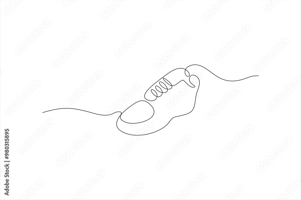 shoe continuous line vector illustration shoe continuous line vector illustration
