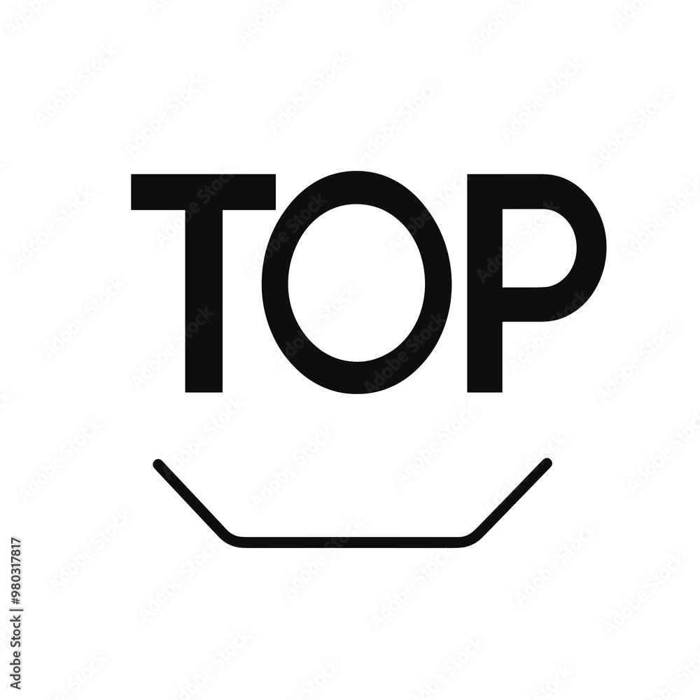 This vector icon showcases the word TOP in a bold, modern font, complemented by a minimalist line beneath, perfect for stylish branding and design applications This vector icon showcases the word TOP in a bold, modern font, complemented by a minimalist line beneath, perfect for stylish branding and design applications