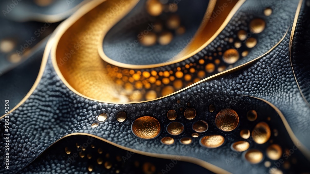 Fototapeta premium A richly textured necklace design with layered patterns and tactile surface details.