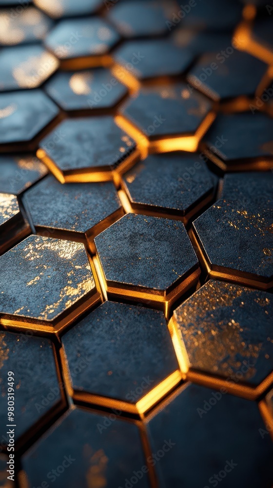 futuristic geometric luxury 3d rendered hexagonal patterns in gold brown and black tones creating sleek technological aesthetic with depth and dimension futuristic geometric luxury 3d rendered hexagonal patterns in gold brown and black tones creating sleek technological aesthetic with depth and dimension