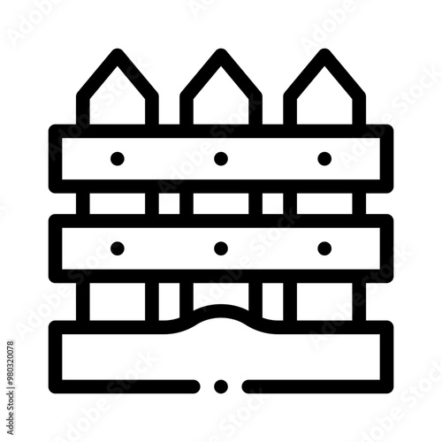 farm fence line icon