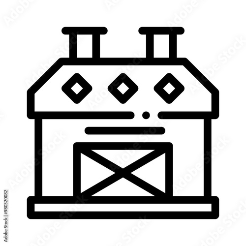 farmhouse line icon