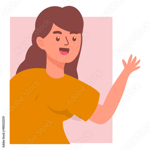 People Peeping Character on White Background. Vector Cartoon Graphic